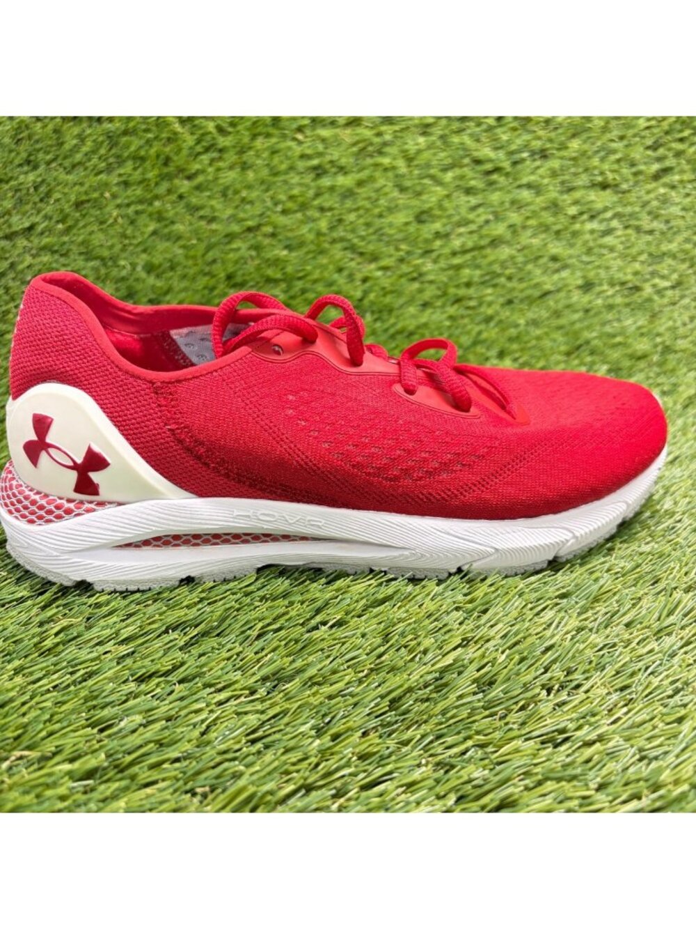 Under Armour HOVR Sonic 5 Womens Size 8 Red White Running Walking Shoes Sneakers